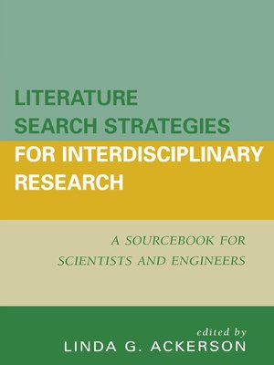 cover image of Literature Search Strategies for Interdisciplinary Research
